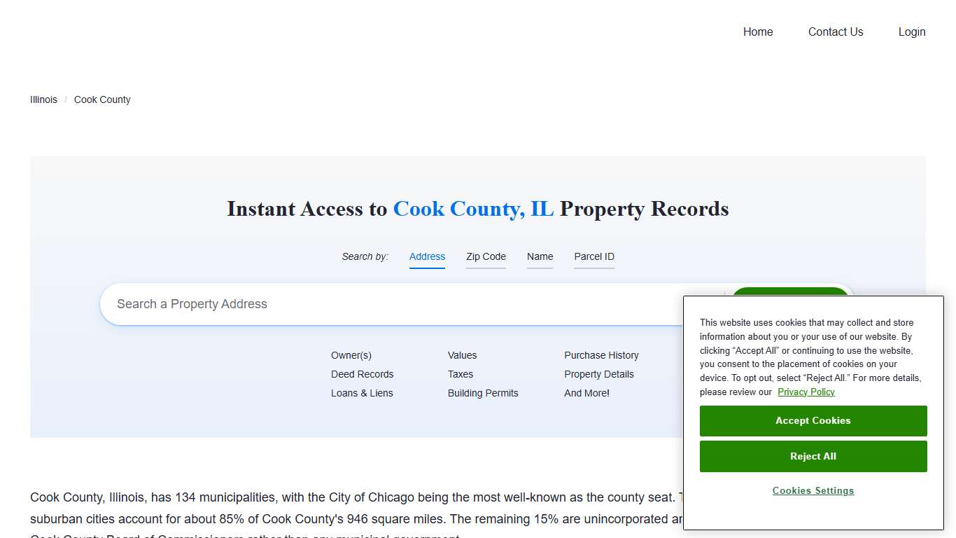 Cook County, IL Property Records | Owners, Deeds, Permits