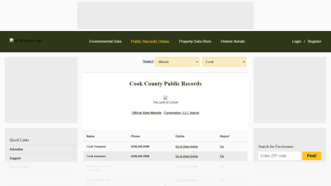 NETR Online • Cook • Cook Public Records, Search Cook Records, Cook Property Tax, Illinois Property Search, Illinois Assessor